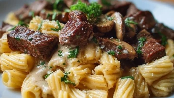 cremige-knoblauchbutter-steak-rigatoni