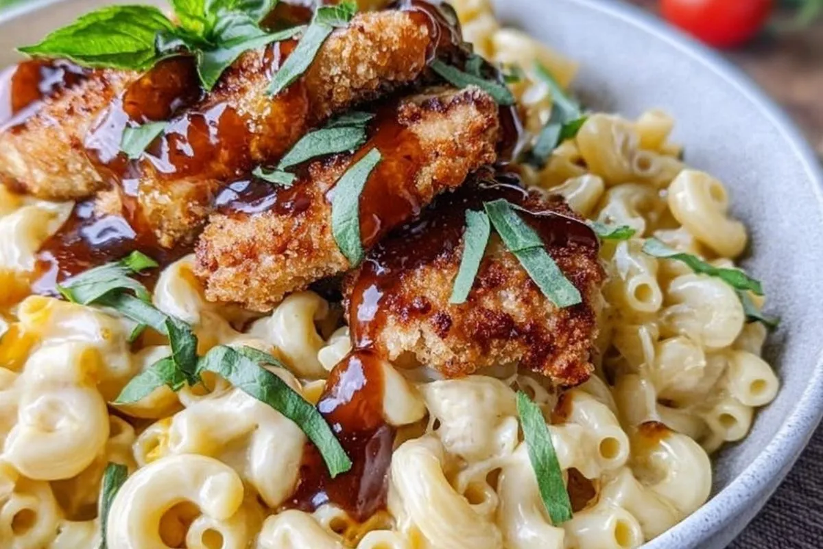 honig-pfeffer-huhnchen-mit-makkaroni-und-kase